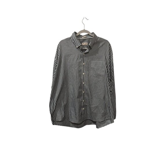 Peter Millar Crown Soft Gingham Button-Down Shirt XXL Black/White Cotton/Silk Bl - Picture 1 of 6